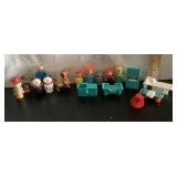 Group of Fisher-Price people and accessories