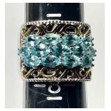 Sterling silver apatite ring
