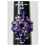 Sterling silver amethyst ring