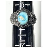 Sterling silver turquoise ring