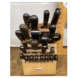 Wusthof knives in block