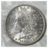1886 Morgan silver dollar