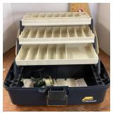 Plano tackle box and Zebco fishing reel