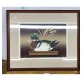 Framed John Field molded paper mallard 20x23