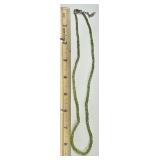 Sterling silver peridot bead necklace