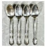 4 sterling silver demitasse spoons