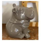 Hippo cookie jar