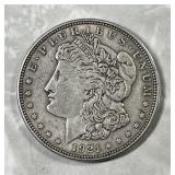 1921 Morgan silver dollar