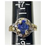 Sterling silver lapis lazuli ring