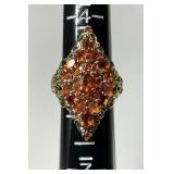 Sterling silver citrine ring