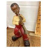 Ceramic clarinet player figure