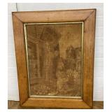 Framed fabric panel 17x22