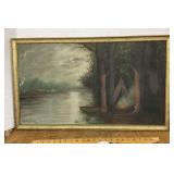 1929 Ruth Taylor signed painting 18x29