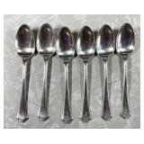 6 sterling silver teaspoons