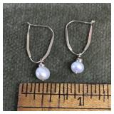 14k gold pearl earrings
