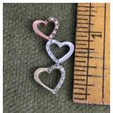 10k gold hearts pendant
