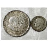 1952 Booker T. Washington half dollar, 1949 dime