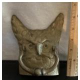 Brass owl door knocker