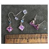 2 pair 10k gold earrings