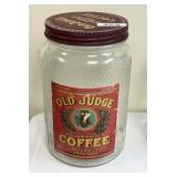 3# Old Judge coffee jar w/original lid