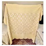 Yellow hand made quilt 66x96