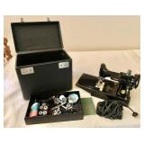 Singer Featherweight Model 221 w/case, etc.