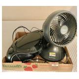 Table fan and portable CD player / radio