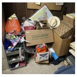 Corner cleanup lot with 3 stacking bins,
