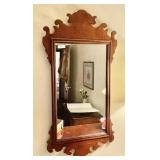 Antique walnut wall mirror 19" x 37"