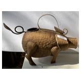 Metal pig watering can