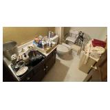 Contents of upstairs hall bathroom