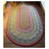 Oval braided rag rug 51" x 81"