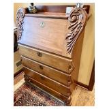 Antique drop front secretary desk
