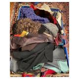 Large box of scarves, gloves, hankies