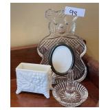Waterford crystal frame and ring holder,
