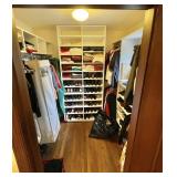 Contents of master walk-in closet