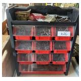 Plastic organizer with hardware