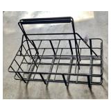 Antique 8-compartment metal caddy