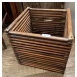 Antique wood slatted box 14" x 13"