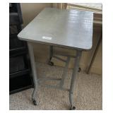 Vintage metal and wood typewriter table