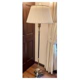 Heavy antique marble & brass floor lamp