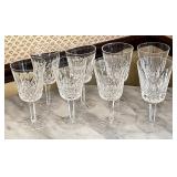 8 Waterford crystal goblets 7"