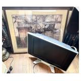 Sylvania 21" TV and 27x31 framed print