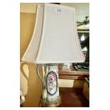 24" antique table lamp made from a pitcher