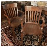 2 vintage office armchairs