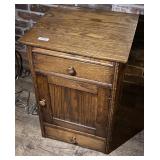 Dark wood nightstand 17x15x25" tall