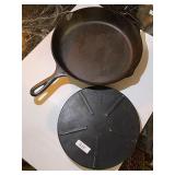 12" Lodge cast iron skillet, cast iron trivet