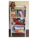 Small white bookshelf with children