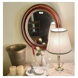 Mirror & all on top of marble top washstand
