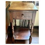 14.5" square side table with drawer 28" tall